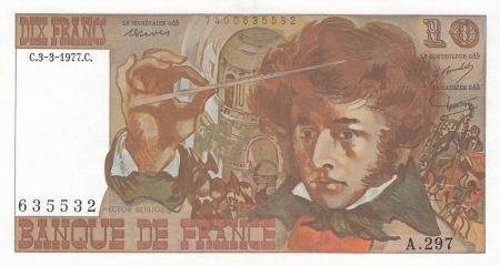 France 10 Francs - Berlioz - 03-03-1977 - Série A.297