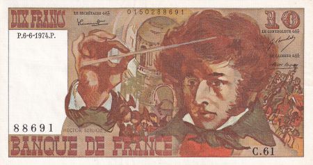 France 10 Francs - Berlioz - 06-06-1974 - Série C.61 - F.63.05