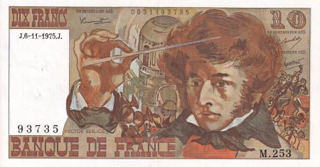 France 10 Francs - Berlioz - 06-11-1975 - Série M.253 - SUP - F.63.14