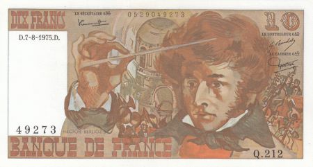 France 10 Francs - Berlioz - 07-08-1975 - Série Q.212