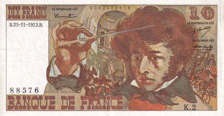 France 10 Francs - Berlioz - 23-11-1972 - Série K.2 - SUP - F.63.01