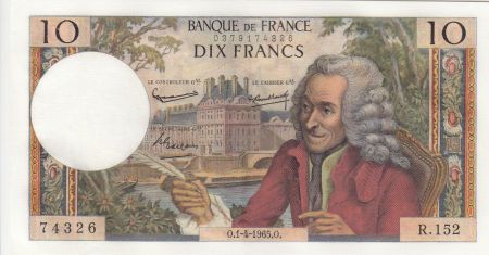 France 10 Francs - Voltaire - 01-04-1965 - Série R.152