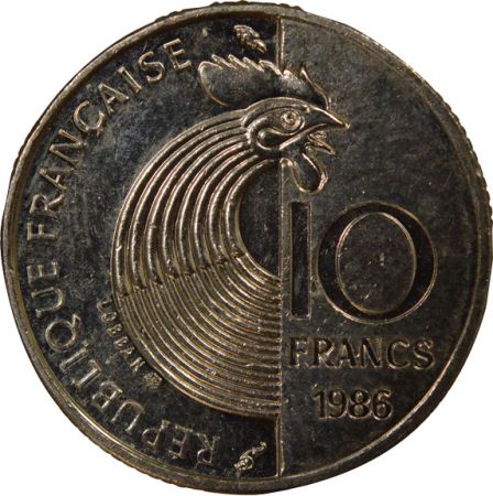 France 10 Francs, Robert Schuman - 1986 Pessac