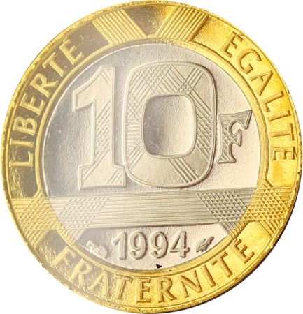 France 10 Francs BE 1994 Génie