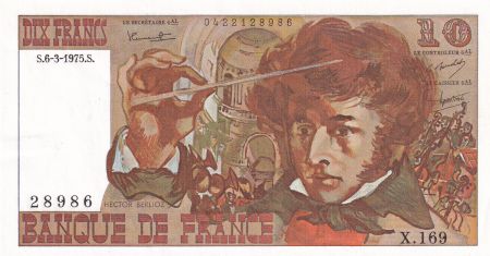 France 10 Francs Berlioz - 06-03-1975 Série X.169 - SPL