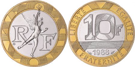 France 10 Francs Génie - 1988 - Bimétal - issu de coffret