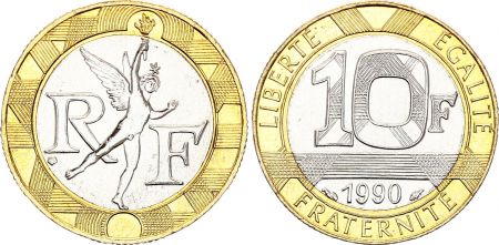 France 10 Francs Génie - 1990 - Bimétal