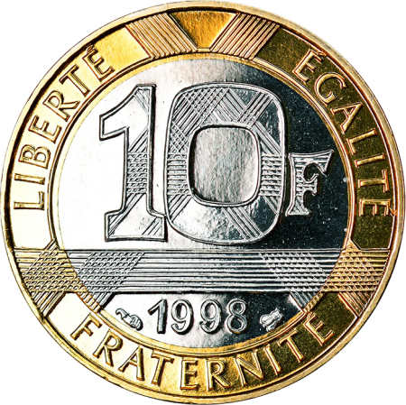 France 10 francs Génie de la Bastille - 1998 - BE