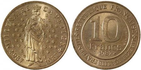 France 10 Francs Hugues Capet Roi de France (987-996) - 1987