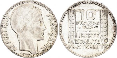 France 10 Francs Turin - 1932 Argent