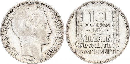 France 10 Francs Turin - 1934 Argent