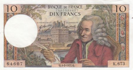 France 10 Francs Voltaire - 04-02-1971 - Série K.673