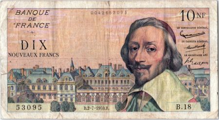 France 10 NF Richelieu - 02-07-1959 Série B.18