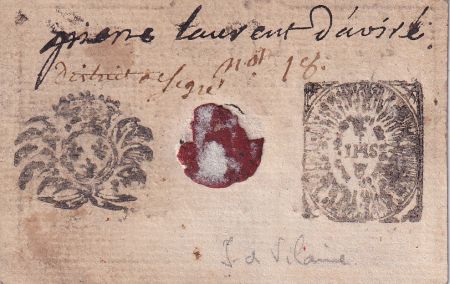 France 10 Sols - Ille et Vilaine - Rennes -  Établissement de Bienfaisance - Janvier 1792