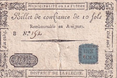 France 10 Sols - Sarthe - Municipalité de la Flèche - Série B - 1791