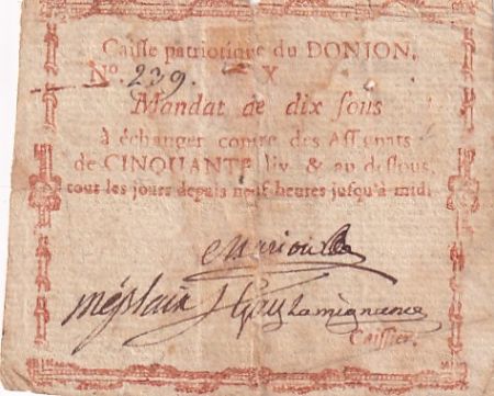 France 10 Sous - Allier - Le Donjon - 1791-1792