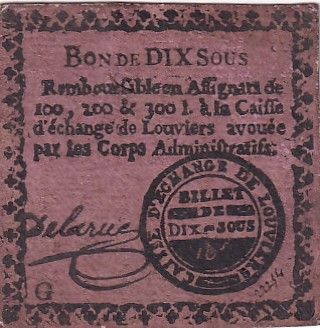 France 10 Sous - Eure - Caisse d\'échange de Louviers - 1792