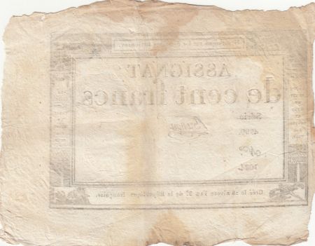 France 100 Francs - 18 Nivose An III - (07.01.1795) - Sign. Brisson - Série 4799