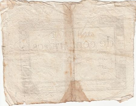 France 100 Francs - 18 Nivose An III - (07.01.1795) - Sign. Chevrot - Série 4519