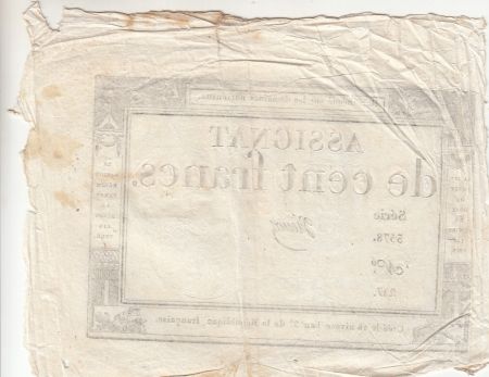 France 100 Francs - 18 Nivose An III - (07.01.1795) - Sign. Vienoz - Série 3578