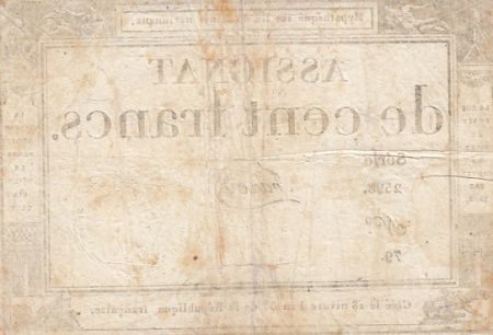 France 100 francs - 18 Nivose An III - 1794 - Sign. Farcy - Série 2598