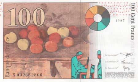 France 100 Francs - Cézanne - 1997 - Série N002