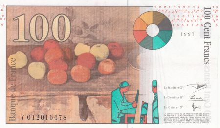 France 100 Francs - Cézanne - 1997 - Série Y012