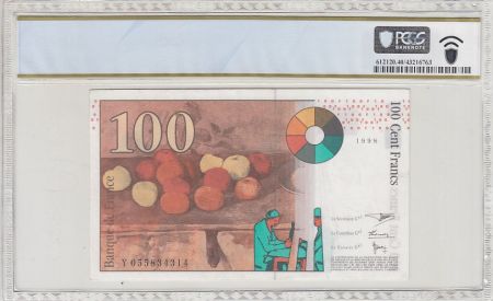 France 100 Francs - Cézanne - 1998 - Lettre Y - PCGS 40 - F.74.02