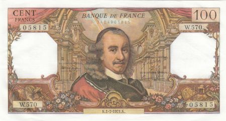 France 100 Francs - Corneille - 01-07-1971 - Série W.570