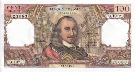 France 100 Francs - Corneille - 03-03-1977 - Série O.1072 - F.65.57