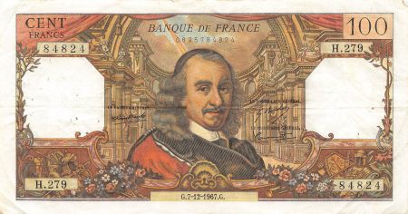 France 100 Francs - Corneille - 07-12-1967 - Série H.279