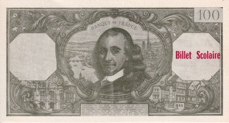 France 100 Francs - Corneille - Billet scolaire - 1964