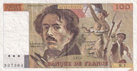 France 100 Francs - Delacroix - 1978 - Série R.1 - F.68.01