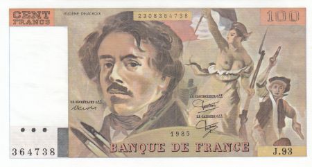 France 100 Francs - Delacroix - 1985 - Série J.93