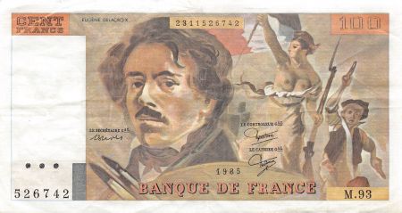 France 100 Francs - Delacroix - 1985 - Série M.93