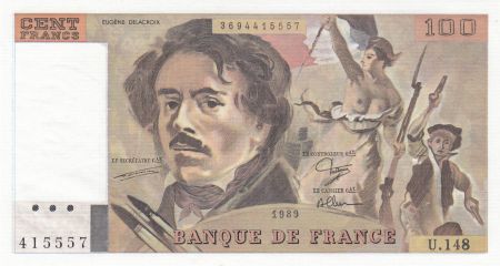 France 100 Francs - Delacroix - 1989 - Série U.148