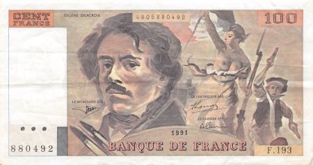 France 100 Francs - Delacroix - 1991 - Série F.193