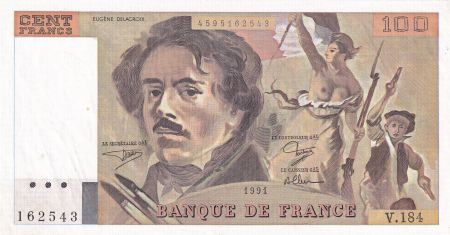 France 100 Francs - Delacroix - 1991 - Série V.184