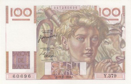 France 100 Francs - Jeune Paysan - 16-11-1950 - Série Y.379