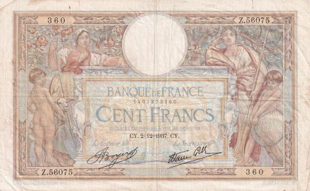 France 100 Francs - Luc Olivier Merson - 02-12-1937 - Série Z.56075