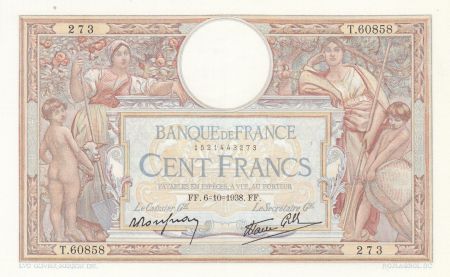 France 100 Francs - Luc Olivier Merson - 06-10-1938 - Série T.60858