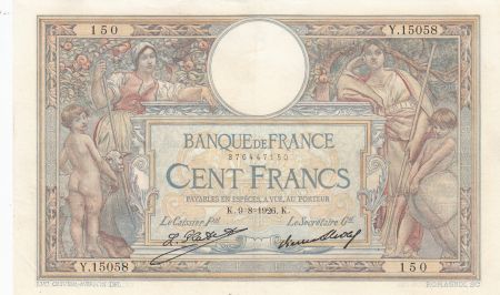 France 100 Francs - Luc Olivier Merson - 09-08-1926 - Série Y.15058