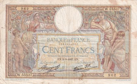 France 100 Francs - Luc Olivier Merson - 09-09-1937 - Série W.55537