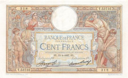 France 100 Francs - Luc Olivier Merson - 15-04-1937 - Série T.53735