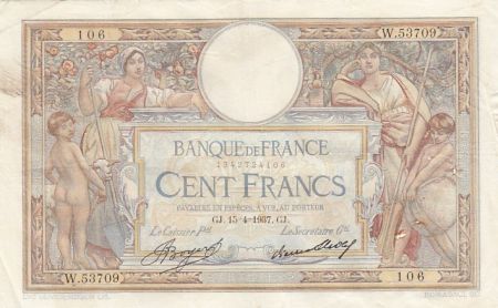 France 100 francs - Luc Olivier Merson - 15-04-1937 - Série W.53709