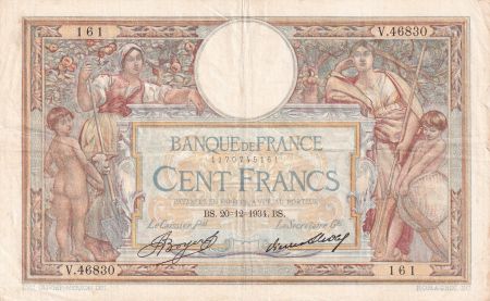 France 100 Francs - Luc Olivier Merson - 20-12-1934 - Série V.46830