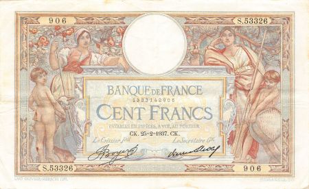 France 100 Francs - Luc Olivier Merson - 25-02-1937 - Série S.53326