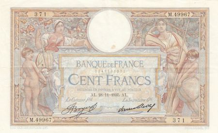 France 100 Francs - Luc Olivier Merson - 28-11-1935 - Série M.49967