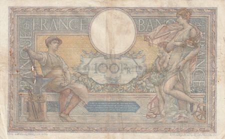 France 100 francs - Luc Olivier Merson - Grands Cartouches - 24-09-1926 - Série N.15521