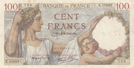 France 100 francs - Sully - 02-05-1940 - Série E.10382